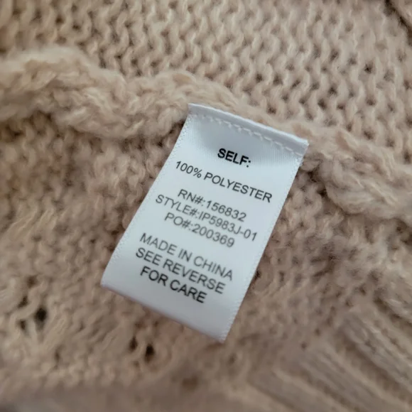 Bibi Boutique Brand Twisted Knit Open Cardigan With Pearls M - Picture 6 of 12